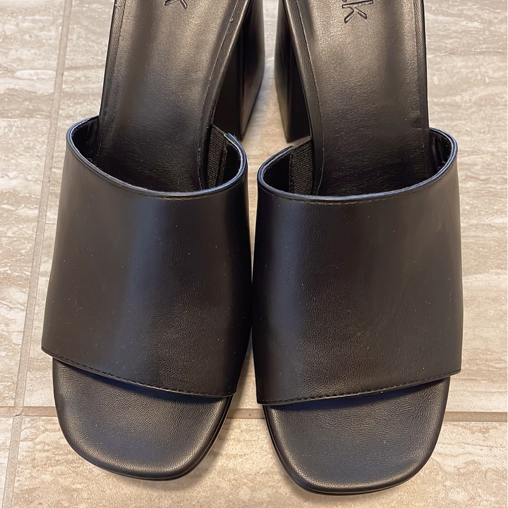 Brand new black platform sandals